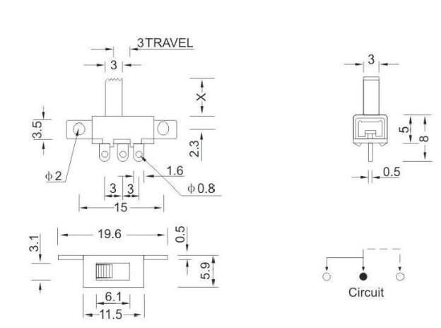 SS-12F55(1p1t)撥動開關