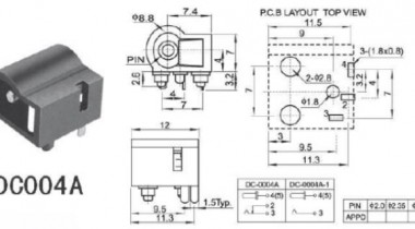 DC插座的各種規格和尺寸焊接圖
