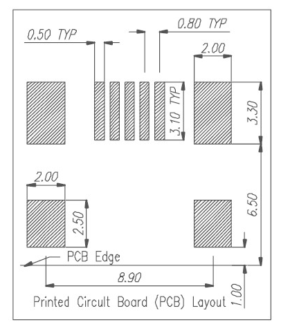 microusb直插母座封裝