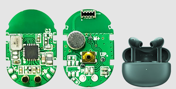 真藍牙耳機主板PCBA方案上的薄膜輕觸開關應用